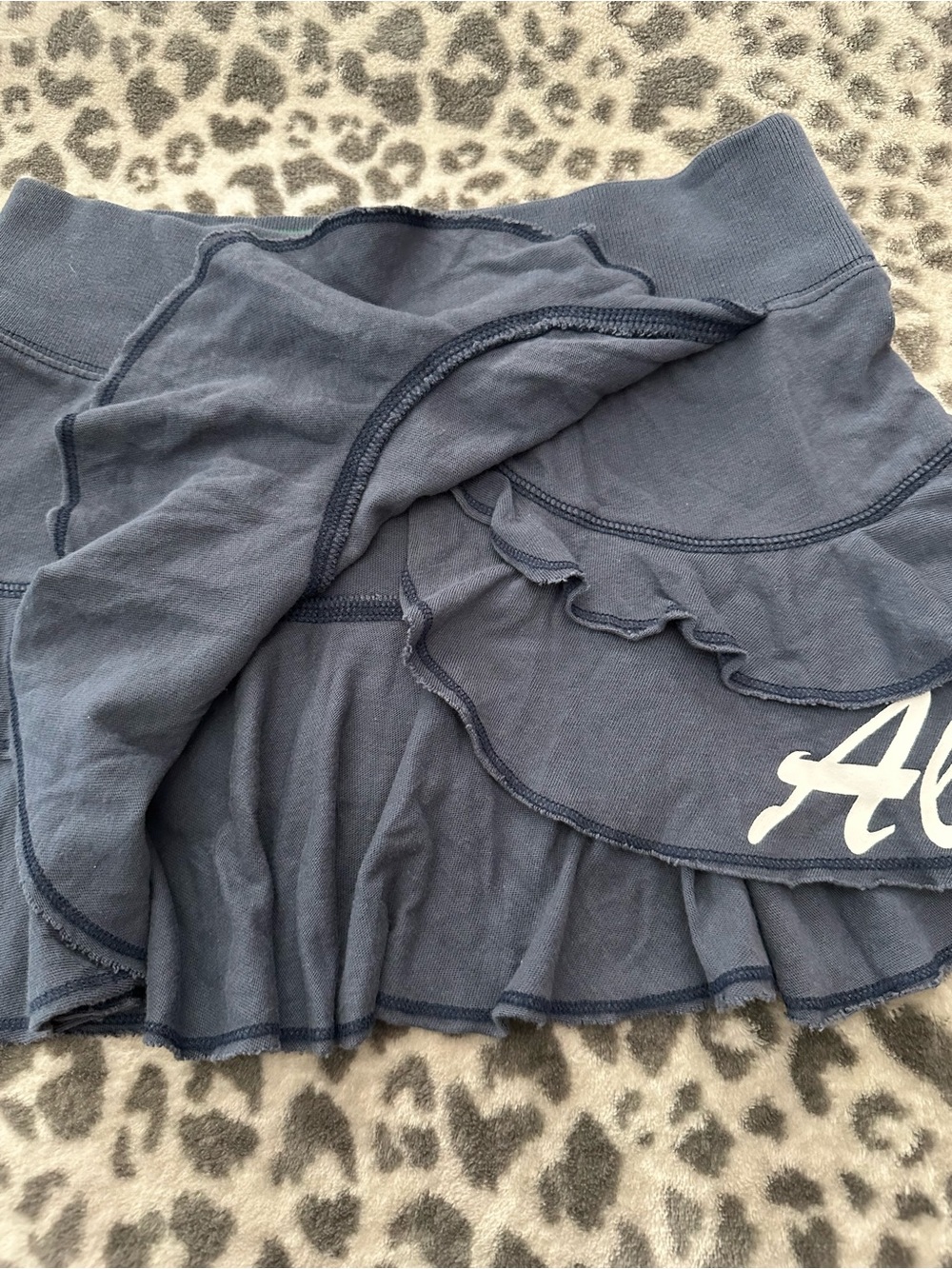 Abercrombie & Fitch Y2K Varsity Prep Tiered Mini Skirt Blue Size Small - Picture 8 of 17